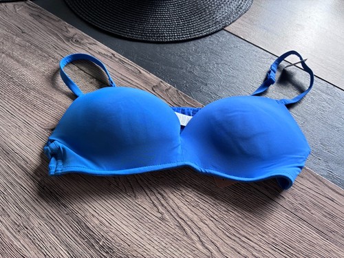 Blau weich wattiert 75b neu - bh,